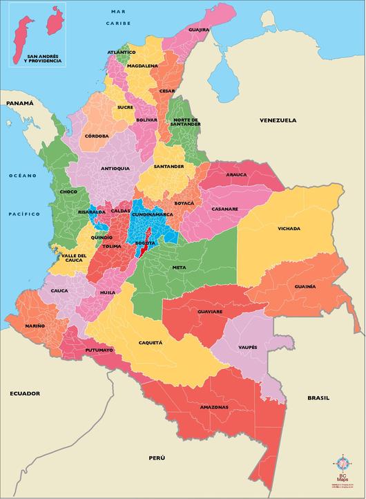 Mapa Politico Colombia
