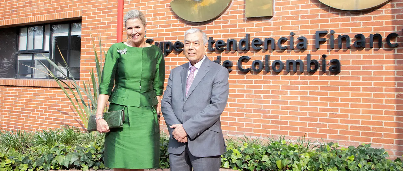imagen: S.M. la Reina Máxima de los Países Bajos, Asesora Especial del  Secretario General de la ONU, resaltó el compromiso  institucional con la inclusión financiera en Colombia