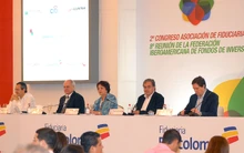Sesión de instalación del II Congreso de la Asociación de Fiduciarias de Colombia y VIII Reunión de la Federación Iberoamericana de Fondos de Inversión en el Hotel Hilton de Cartagena de Indias (junio 5 y 6 de 2014)
