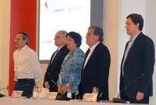 Sesión de instalación del II Congreso de la Asociación de Fiduciarias de Colombia y VIII Reunión de la Federación Iberoamericana de Fondos de Inversión en el Hotel Hilton de Cartagena de Indias (junio 5 y 6 de 2014)