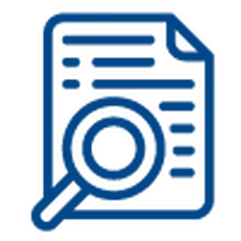 Icono documentos con lupa