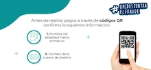 Antes de realizar pagos a través de códigos QR confirma la siguiente información: nombre del establecimiento comercial y número de la cuenta de destino