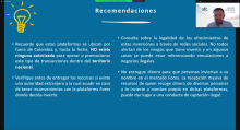 Jornada virtual de la campaña "Me informo y cuido mi dinero" - Cámara de Comercio de Bogotá - Mayo 26 de 2022