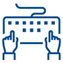 icono manos con teclado
