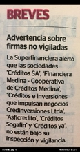 Portafolio "Advertencia sobre firmas no vigiladas" - Noviembre 21 de 2017