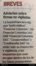 Portafolio "Advierten sobre firmas no vigiladas" - Enero 05 de 2018