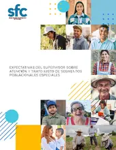 Portada guías para la inclusión financiera - Expectativas del Supervisor sobre atención y trato justo de segmentos poblacionales especiales