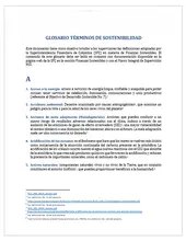 Glosario de términos de sostenibilidad