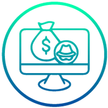 Icono engaños con criptoactivos y Forex