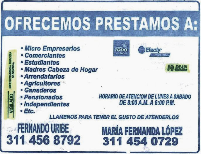 Volante Inversiones JM (revés)