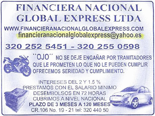 Volante Financiera Nacional Global Express Ltda