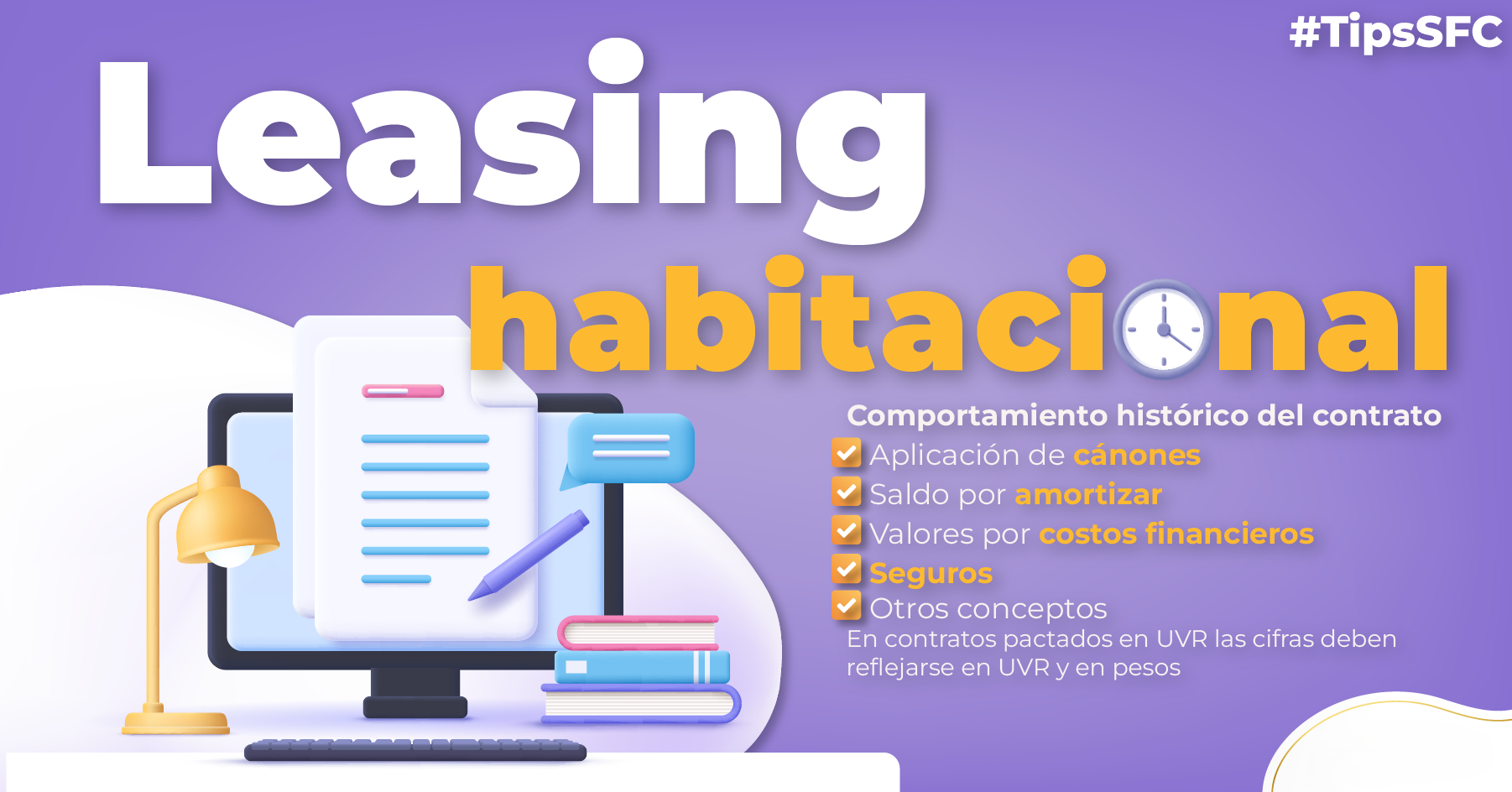 Leasing habitacional comportamiento histórico del contrato - aplicación de cánones, saldo por amortizar, valores por costos financieros, seguros, otros conceptos