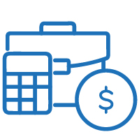 Icono maleta calculadora Icono maleta calculadora