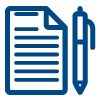 icono documento con esfero icono documento con esfero