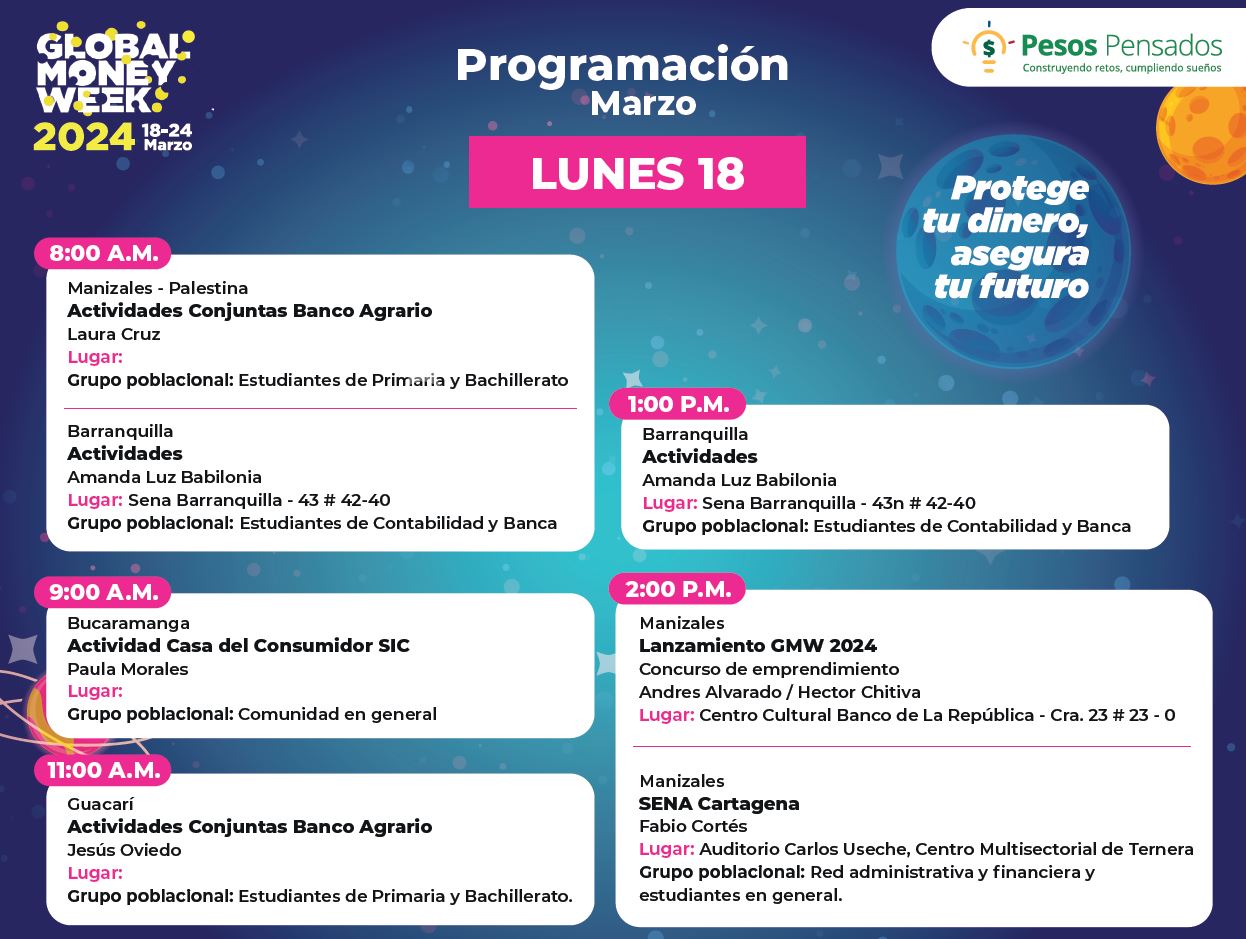 Agenda Global Money Week 2024