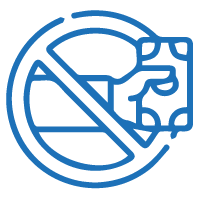 Icono entrega de dinero prohibida 