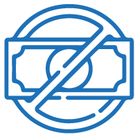 Icono billete prohibido