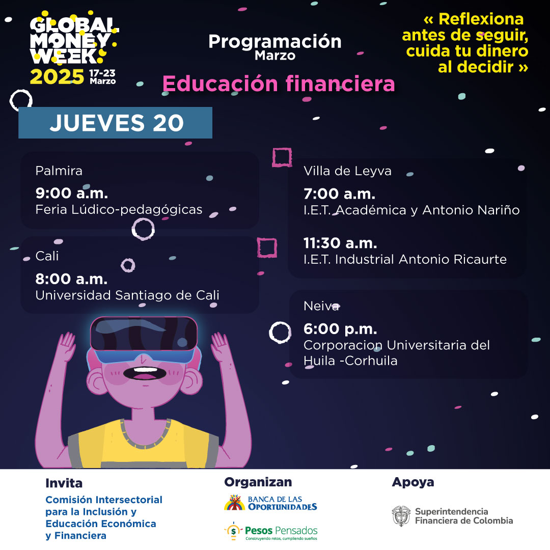 Agenda SFC Global Money Week 2025 - Jueves 20 de 2025