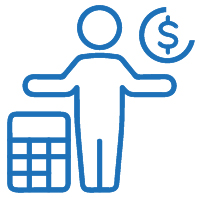 Icono calculadora persona