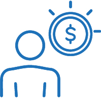 Icono persona signo pesos 