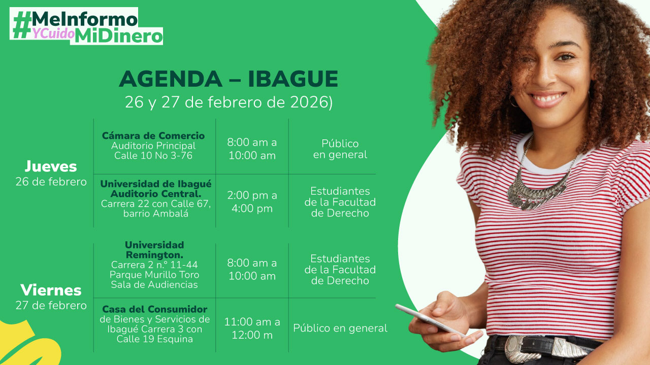 Agenda_Me informo y cuido mi dinero en Ibagué