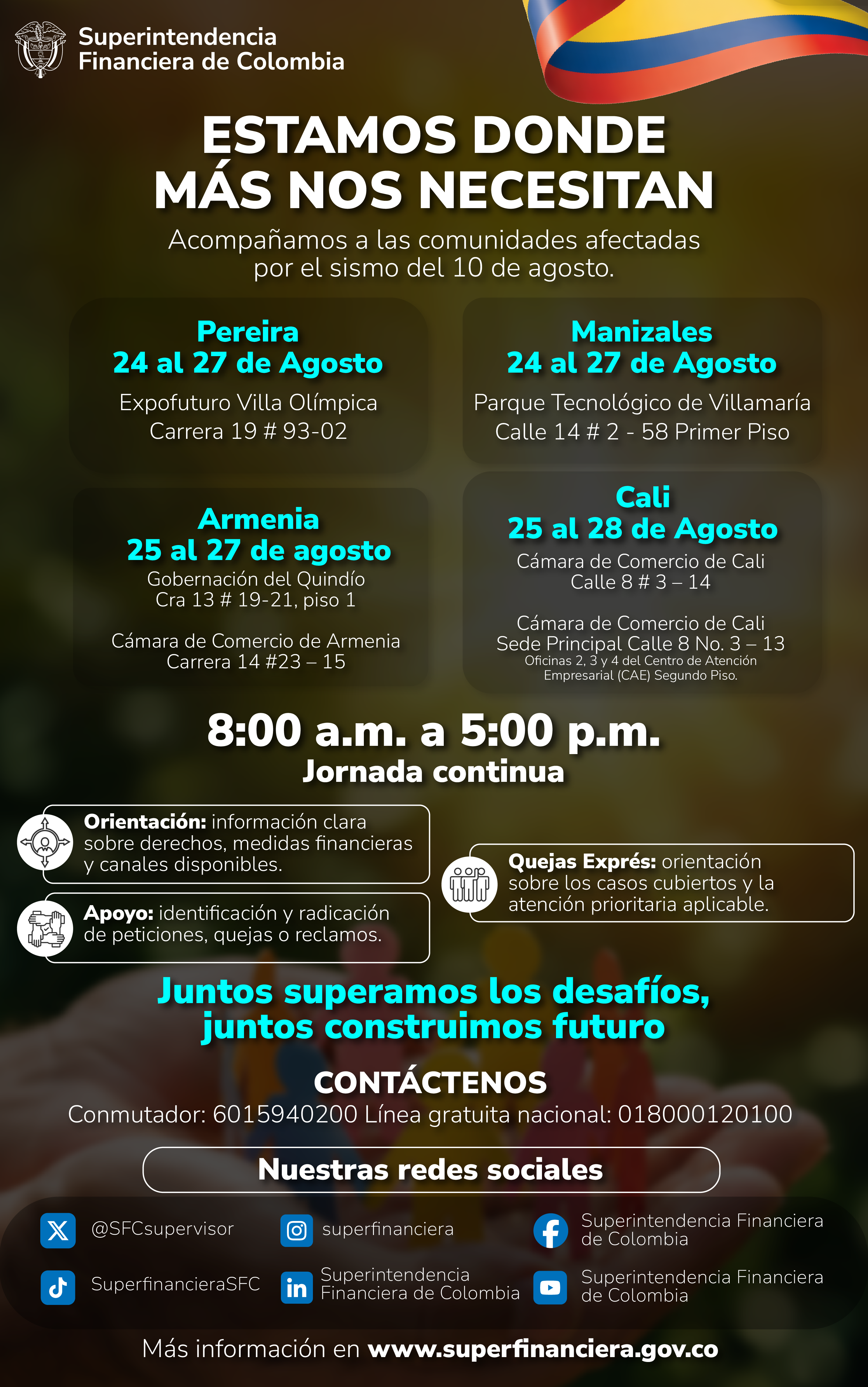 ESTAMOS DONDE MÁS NOS NECESITAN