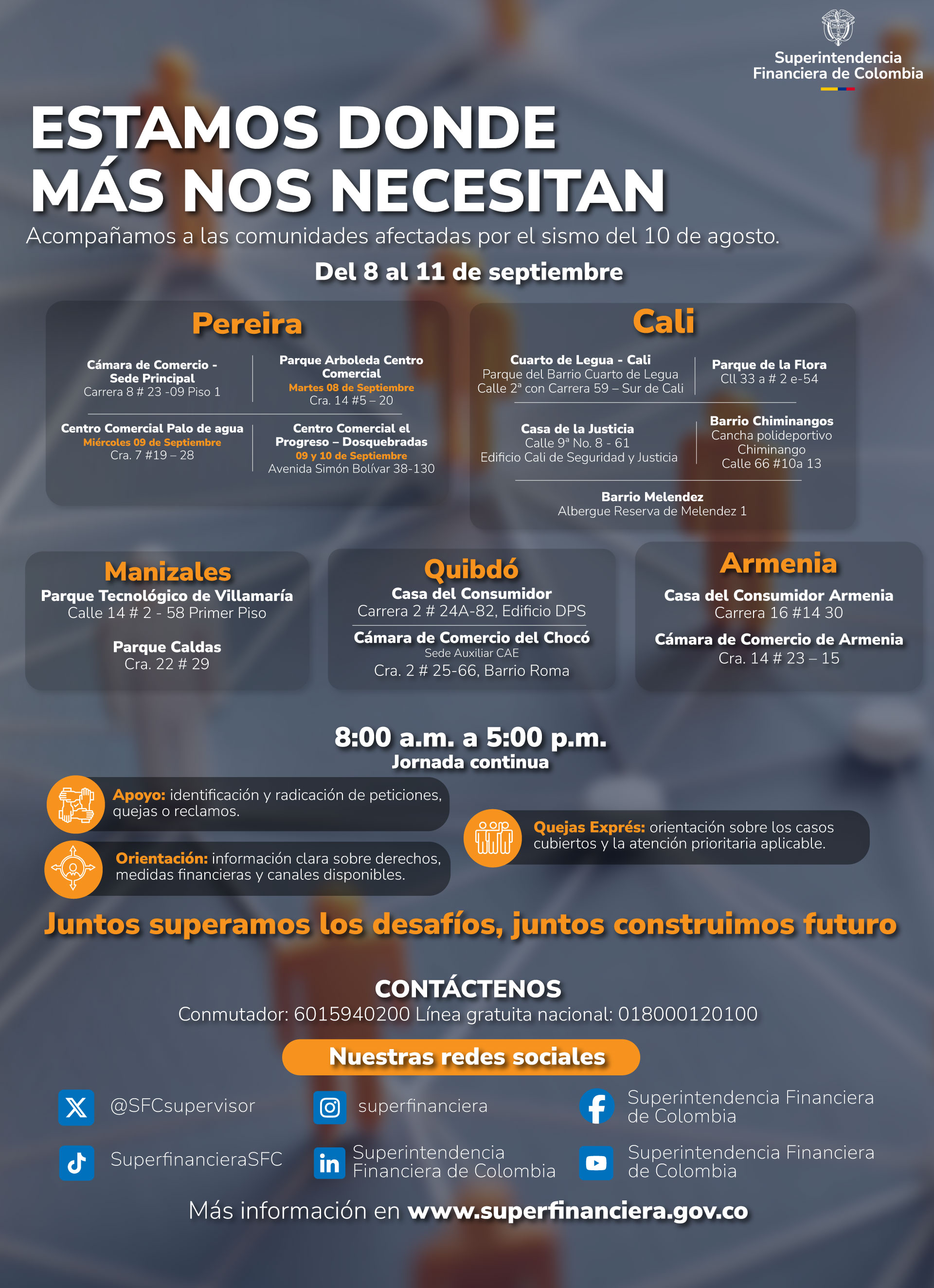 Jornadas de atención a la ciudadanía - 8 al 11 de septiembre
